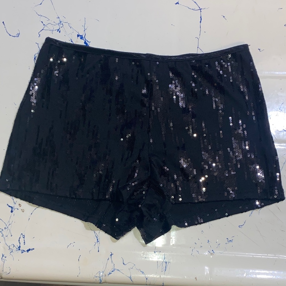 Love Culture Black Sequin Shorts